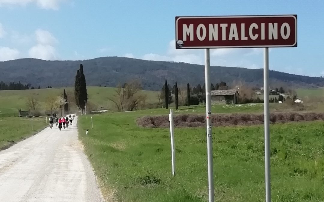 2024/03/24 Sul tracciato dell’Eroica, salita a Montalcino con gli amici di GlamBike